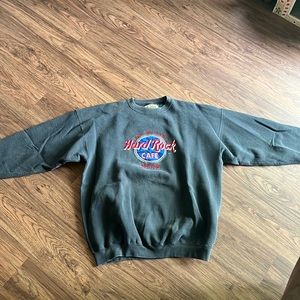 Vintage Hard Rock Cafe sweatshirt, faded black, XL